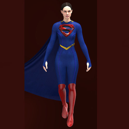 supergirl costume 3D model