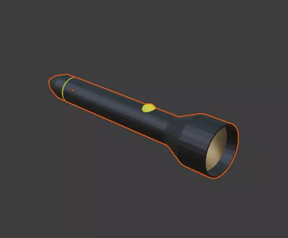 Weapon Attachments - Flashlight- Flashlight Holder Low-poly 3D model_0
