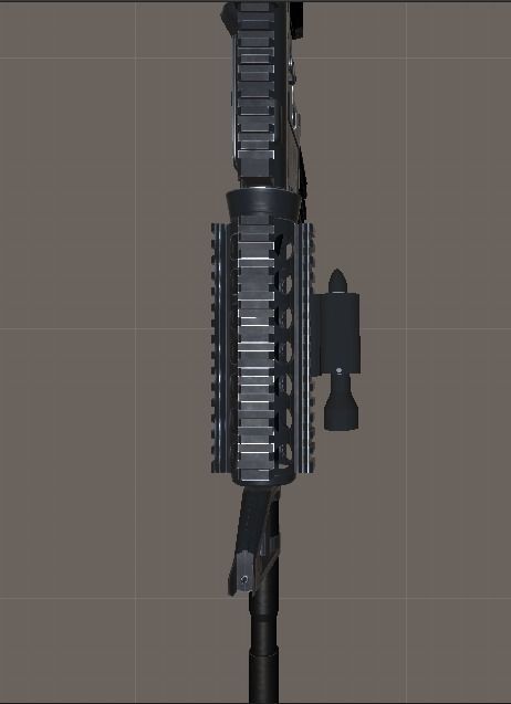 Weapon Attachments - Flashlight- Flashlight Holder Low-poly 3D model_4