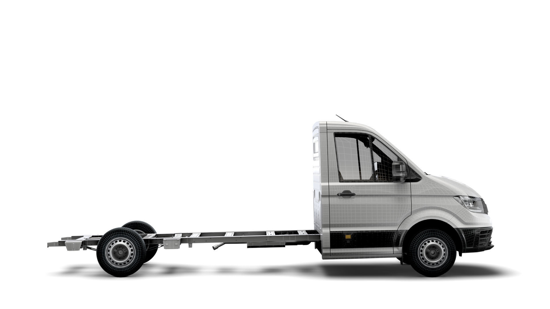 MAN TGE CR35 Long Flat frame chassis 2021 3D model_13