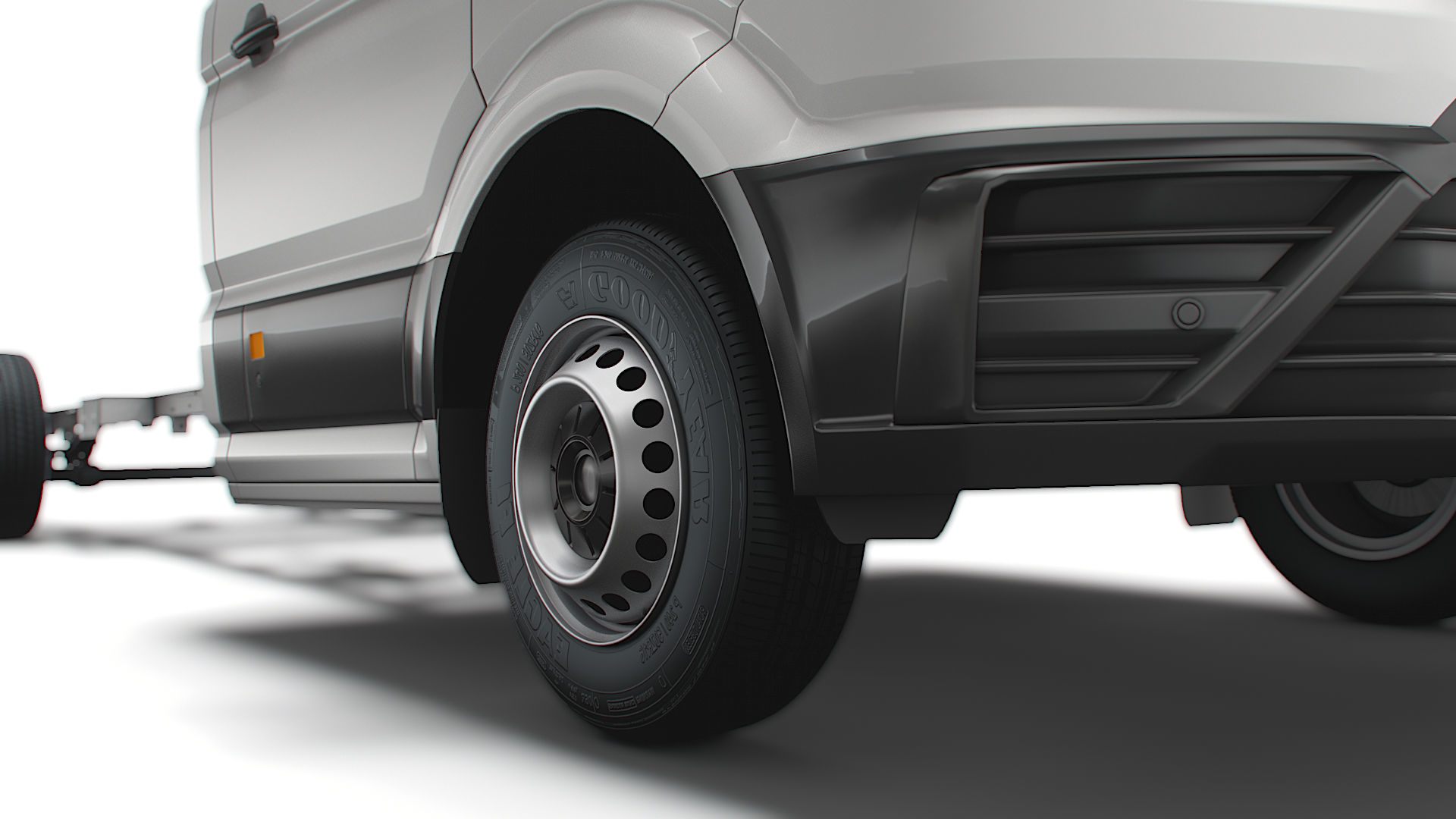 MAN TGE CR35 Long Flat frame chassis 2021 3D model_5