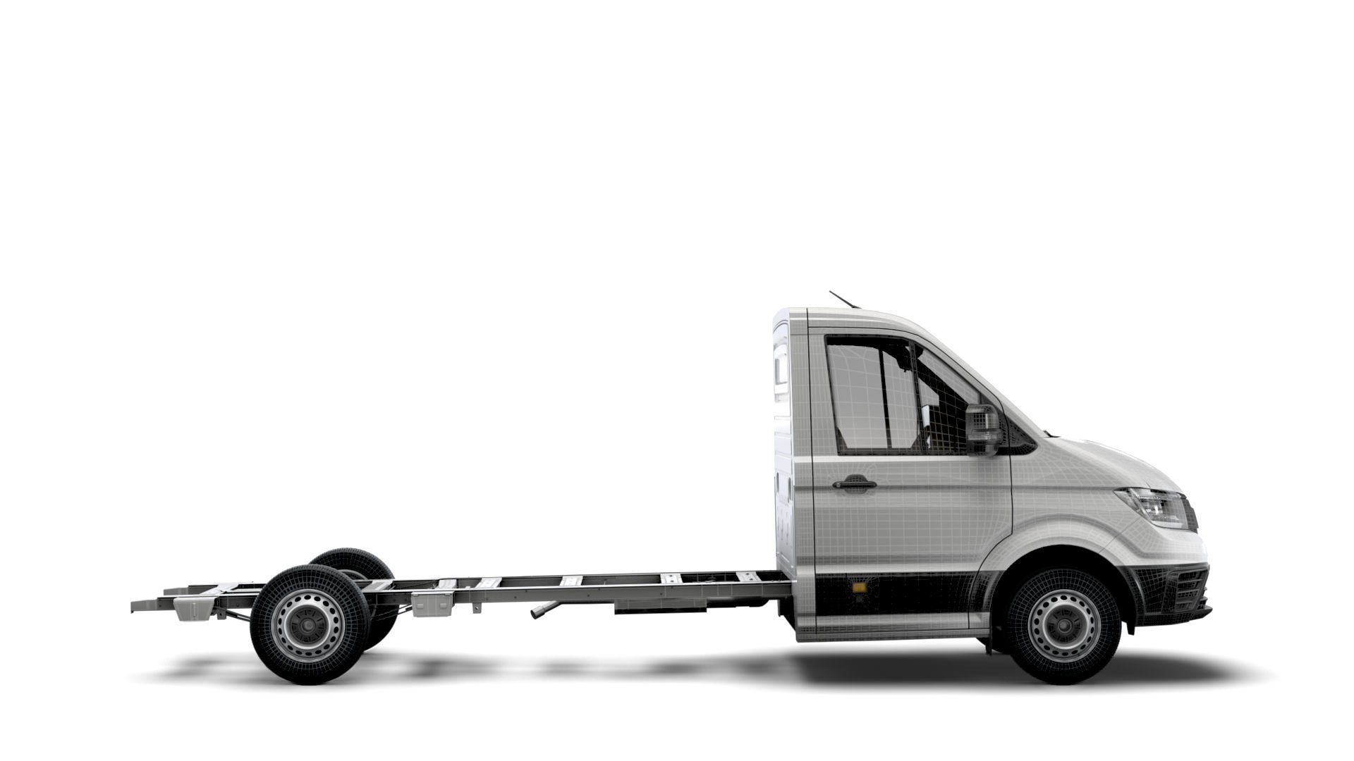 MAN TGE CR35 Long Flat frame chassis 2021 3D model_16