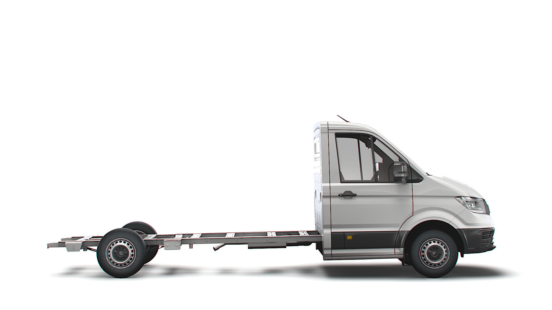 MAN TGE CR35 Long Flat frame chassis 2021 3D model_1