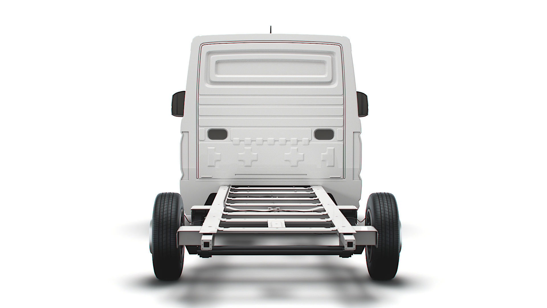 MAN TGE CR35 Long Flat frame chassis 2021 3D model_10