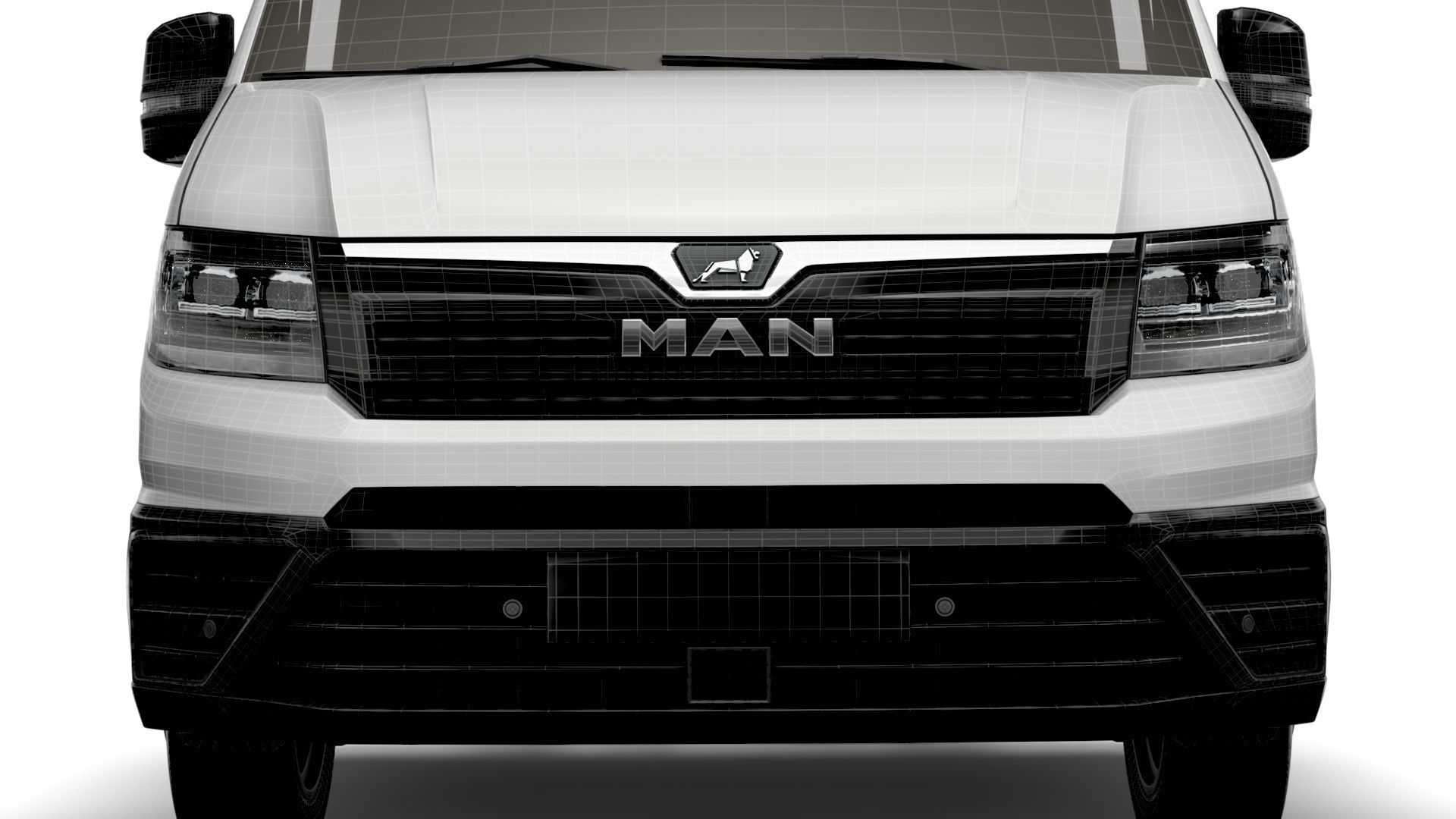 MAN TGE CR35 Long Flat frame chassis 2021 3D model_19