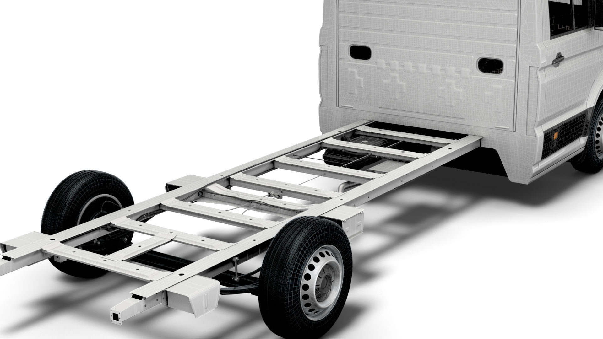 MAN TGE CR35 Long Flat frame chassis 2021 3D model_14
