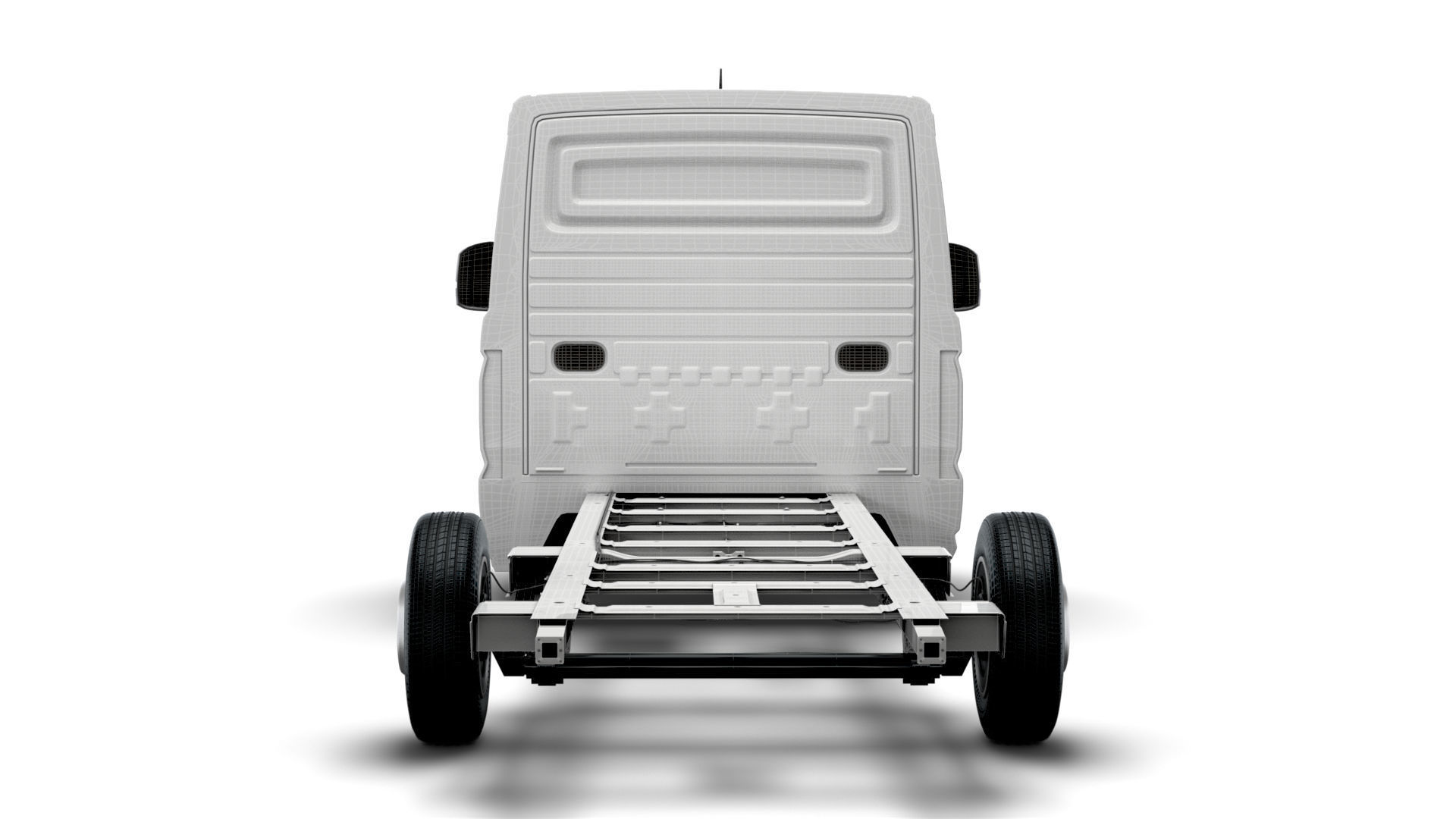 MAN TGE CR35 Long Flat frame chassis 2021 3D model_22