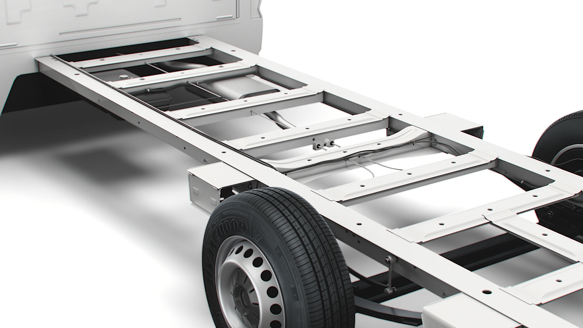 MAN TGE CR35 Long Flat frame chassis 2021 3D model_3