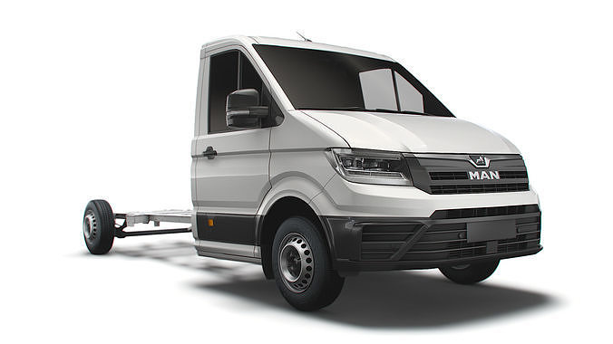 MAN TGE CR35 Long Flat frame chassis 2021 3D model
