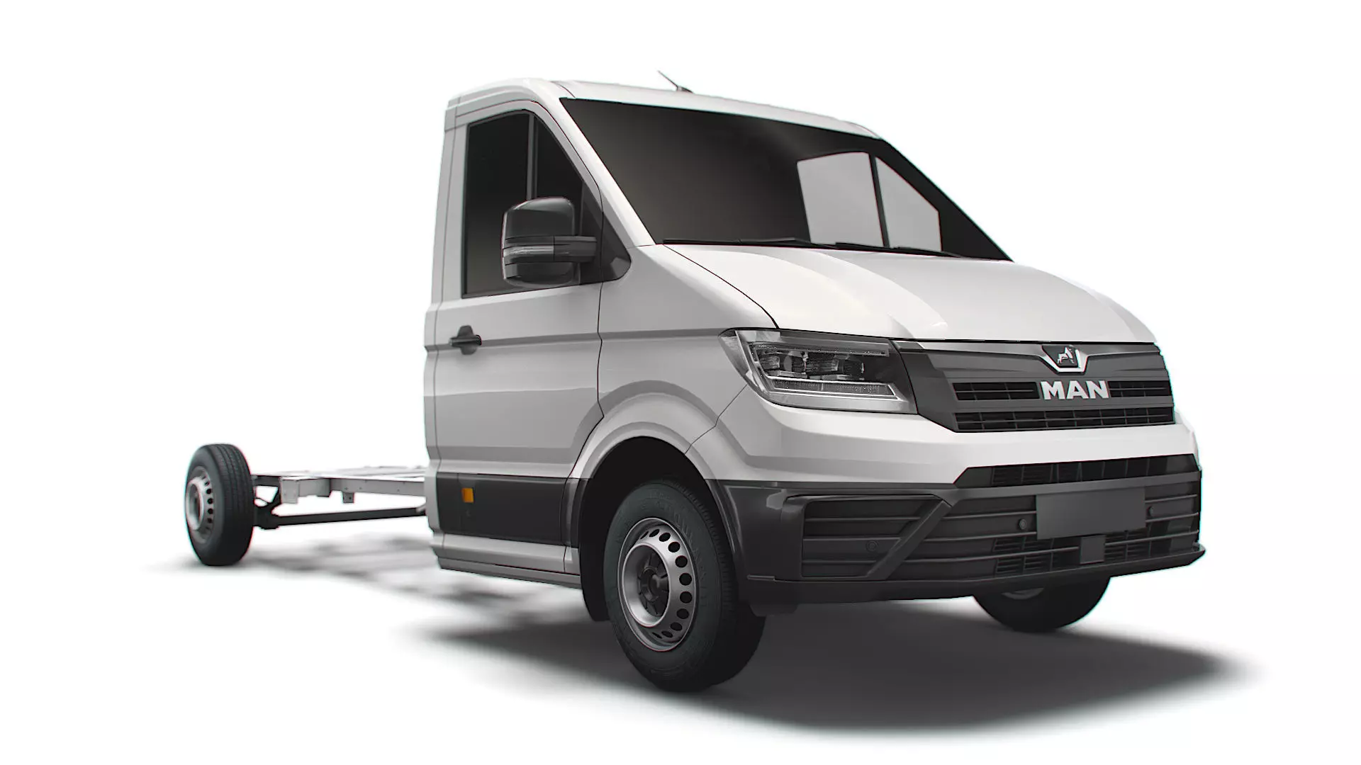 MAN TGE CR35 Long Flat frame chassis 2021 3D model_0