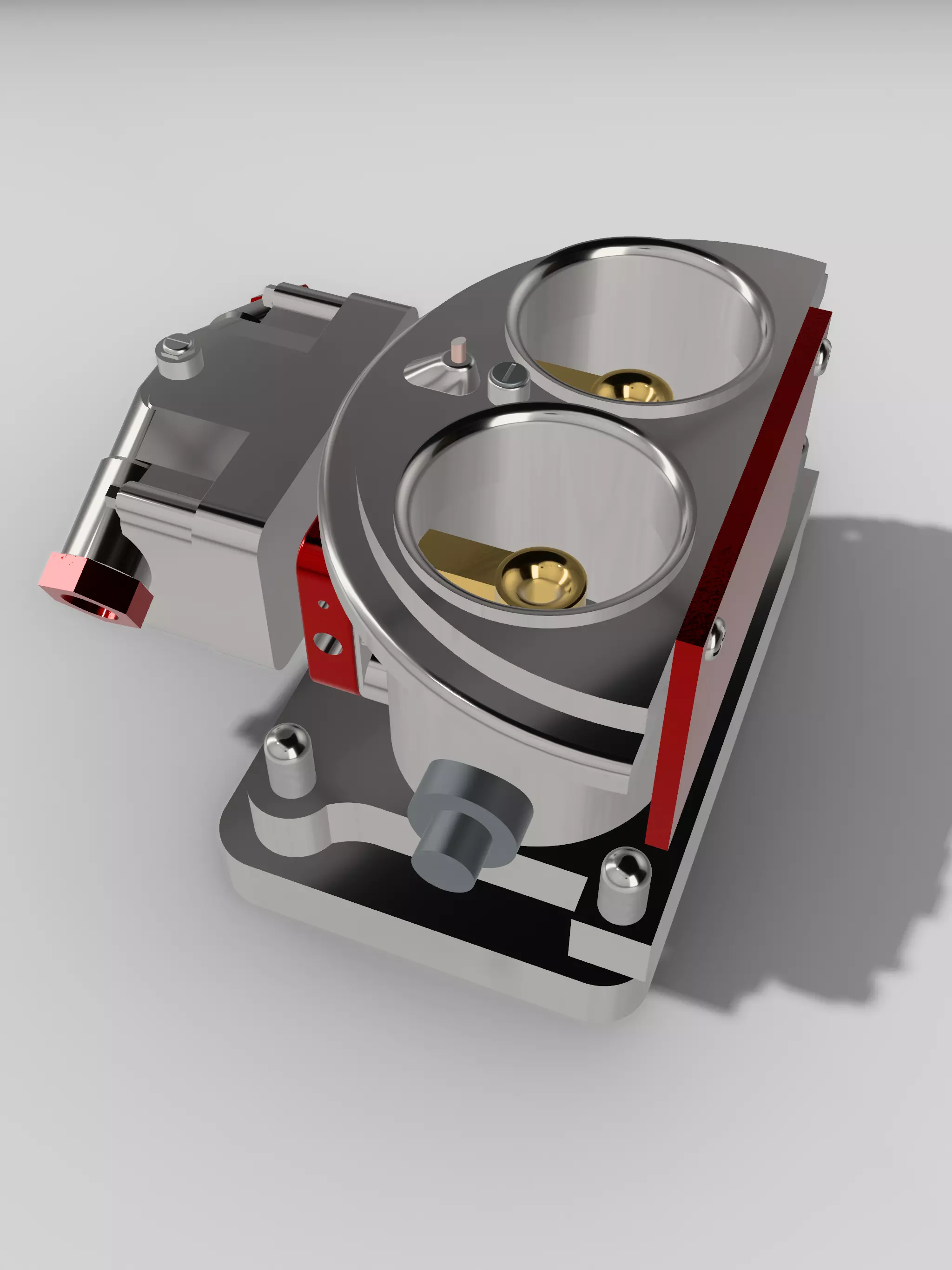 Holley Split Dominator Carb Drag Racing Intake 3D print model