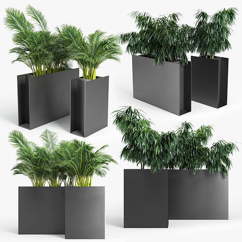 Sotomon modern planter with trellis 3D model