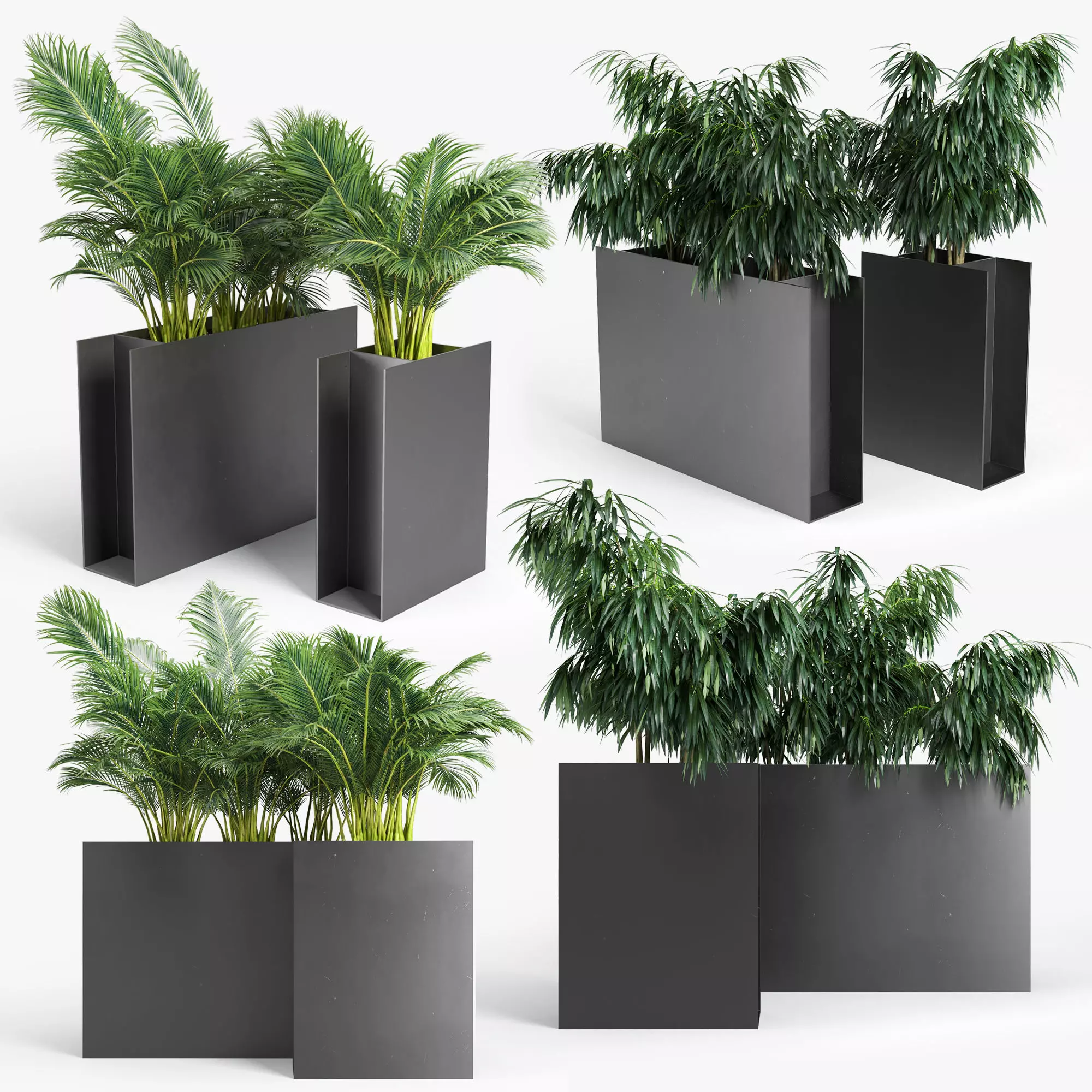 Sotomon modern planter with trellis 3D model