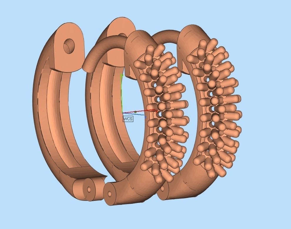 Diamond Huggies Hoop earrings for woman 3D print model_6