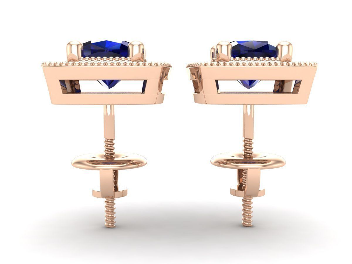 Diamond earrings for woman 3D print model_11