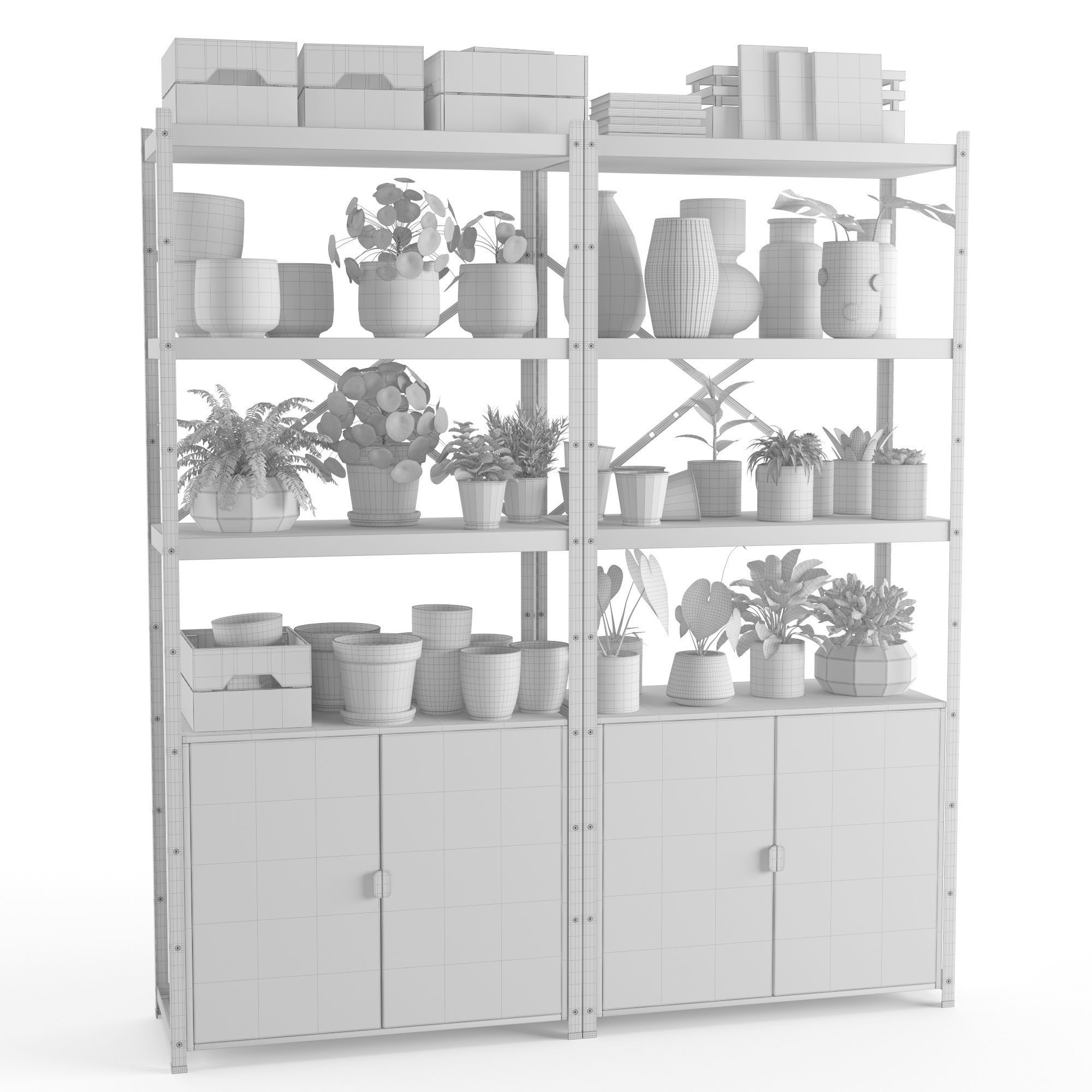 Shelving unit Bror 3D model_4