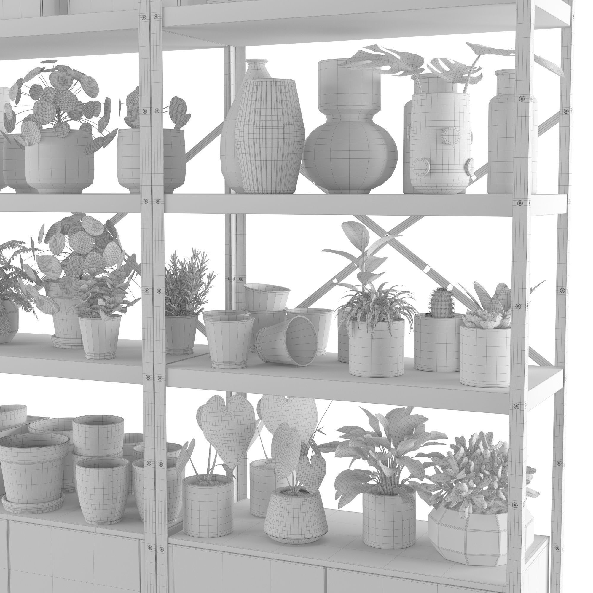 Shelving unit Bror 3D model_3