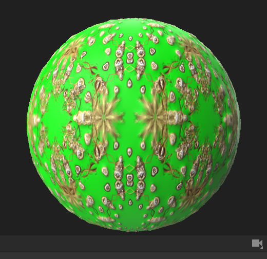 Vintage golden doodles Surface PBR Texture on green background Texture_1