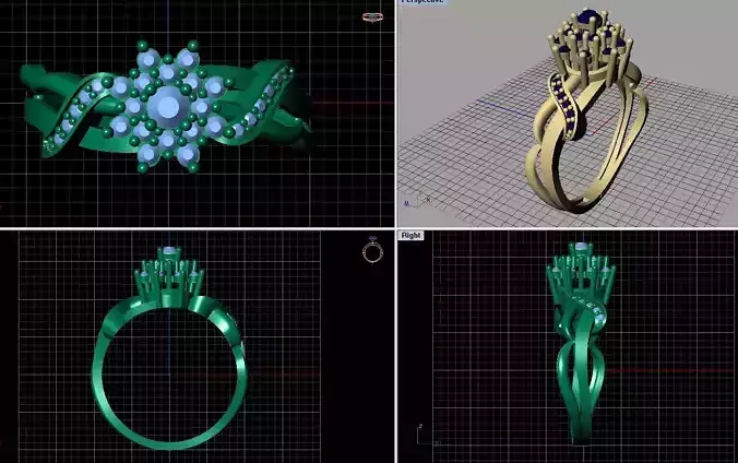 Fashion 10 women ring