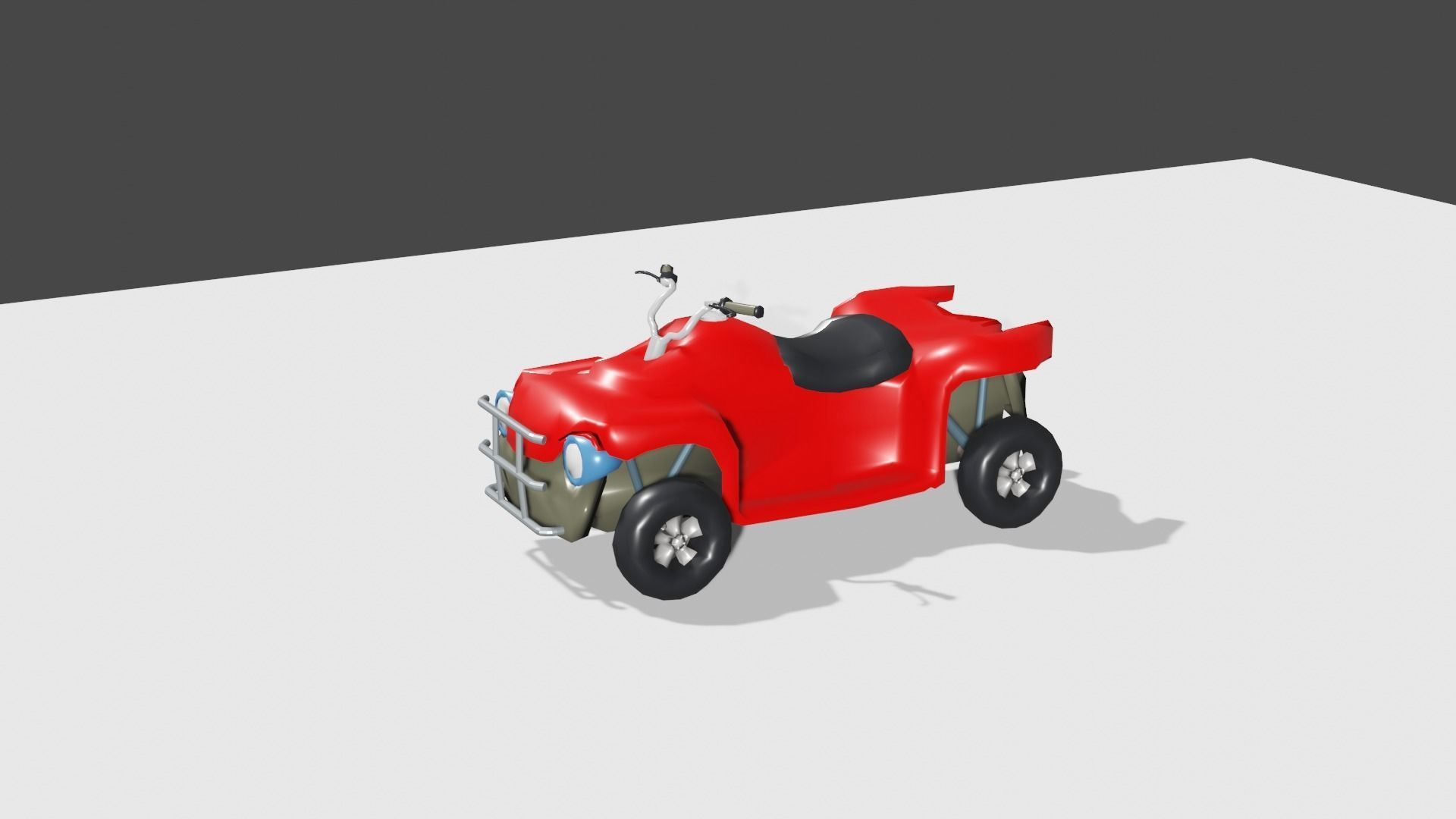 Stylish Quad Bike  Low-poly 3D model_7