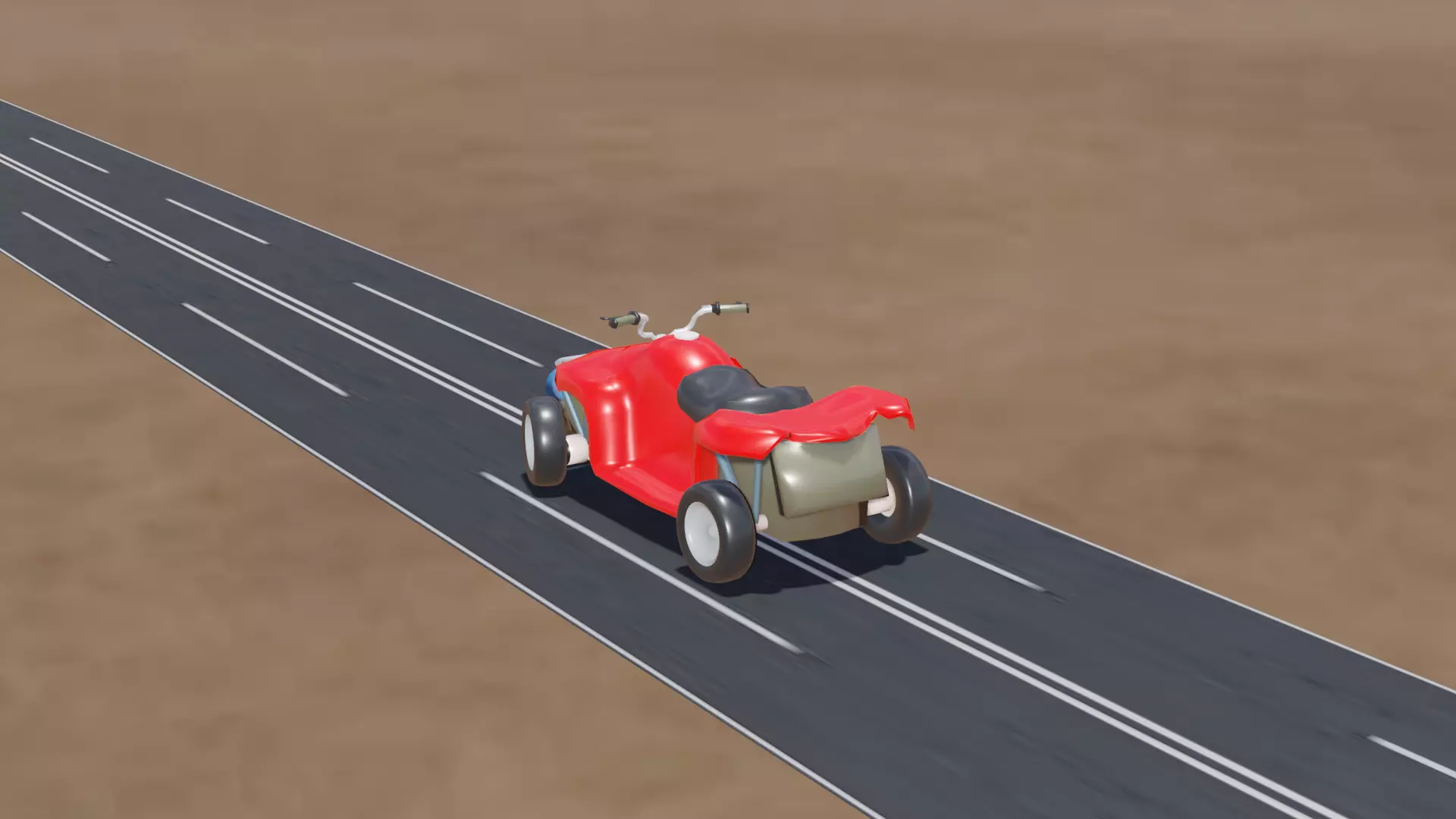 Stylish Quad Bike  Low-poly 3D model_0