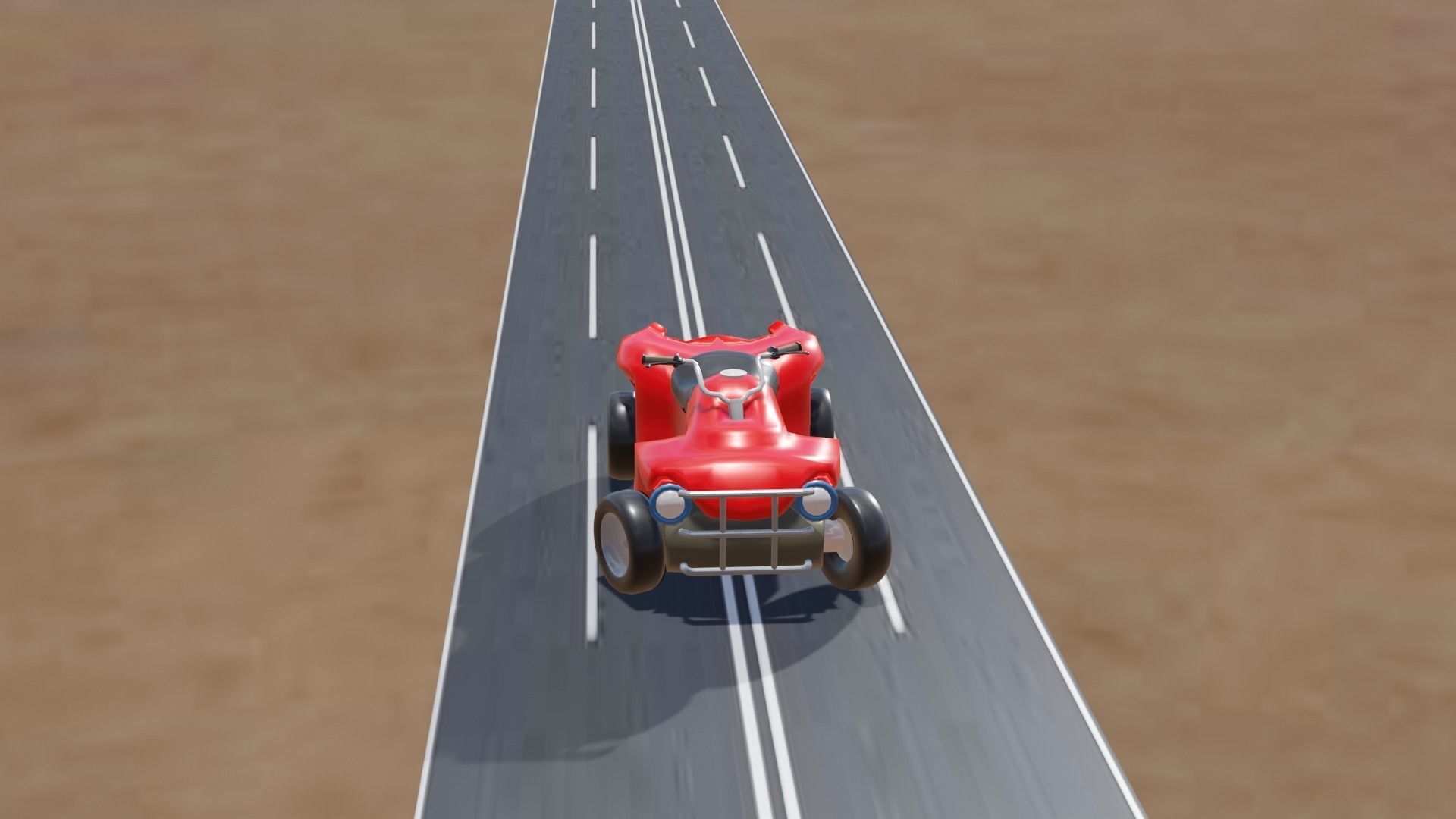 Stylish Quad Bike  Low-poly 3D model_12