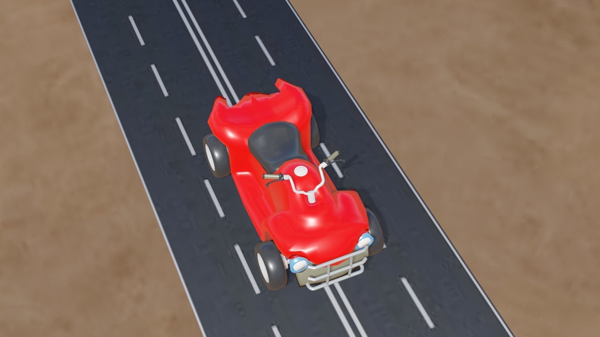 Stylish Quad Bike  Low-poly 3D model_8