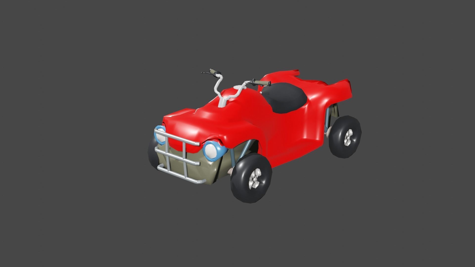 Stylish Quad Bike  Low-poly 3D model_2