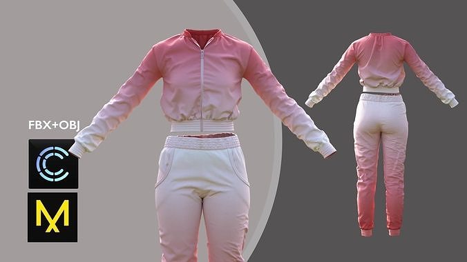 Female Sport Outfit2 Marvelous Designer 3D model