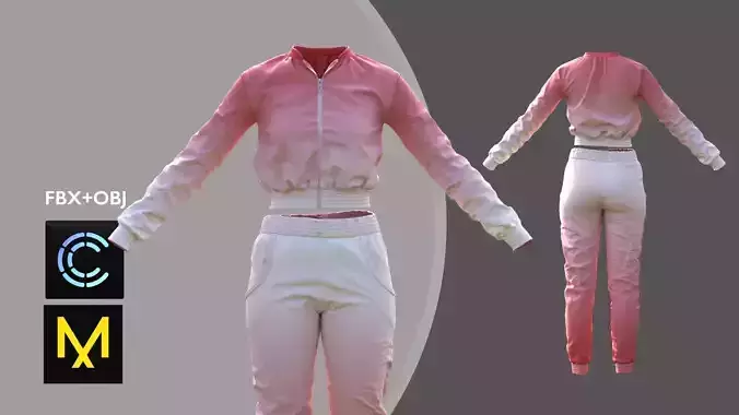 Female Sport Outfit2 Marvelous Designer 3D model