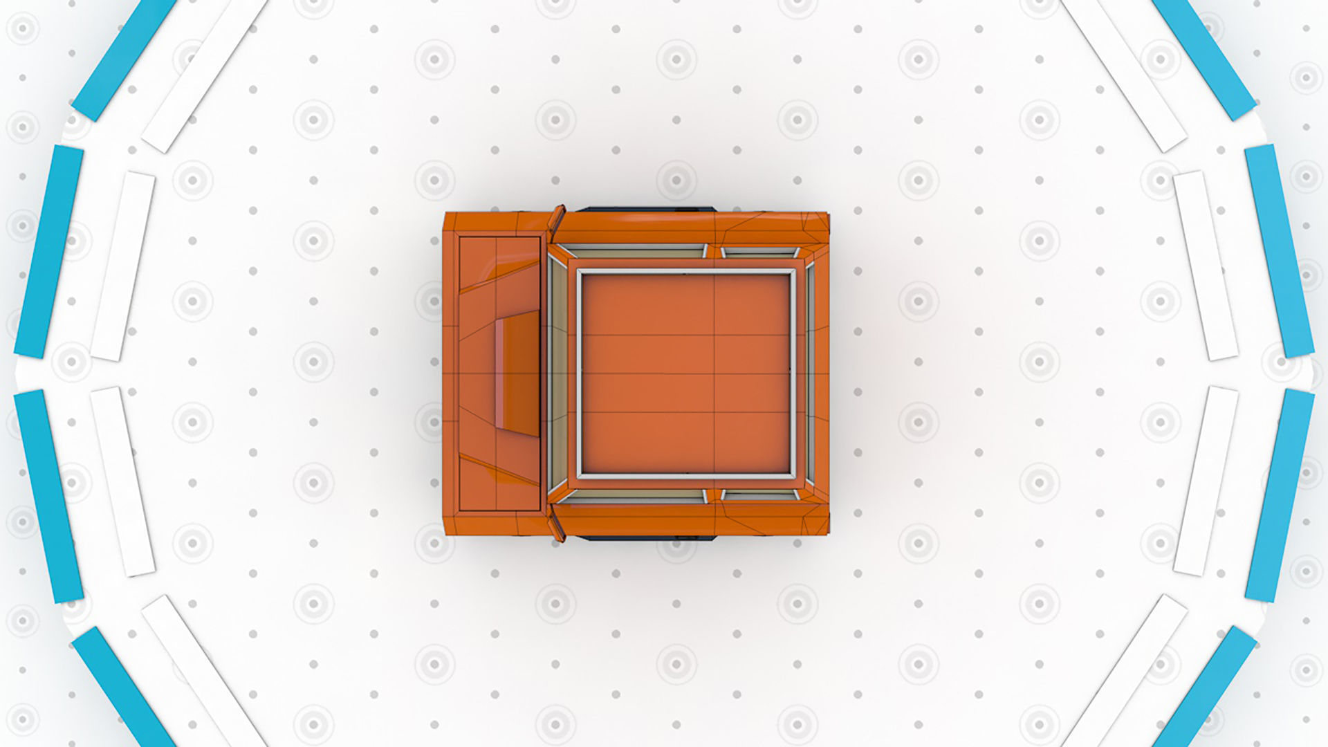 Orange J - Low poly cartoon car 3D model_7