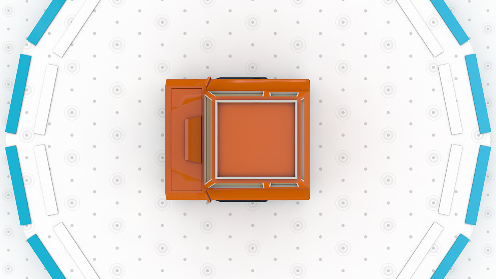 Orange J - Low poly cartoon car 3D model_6