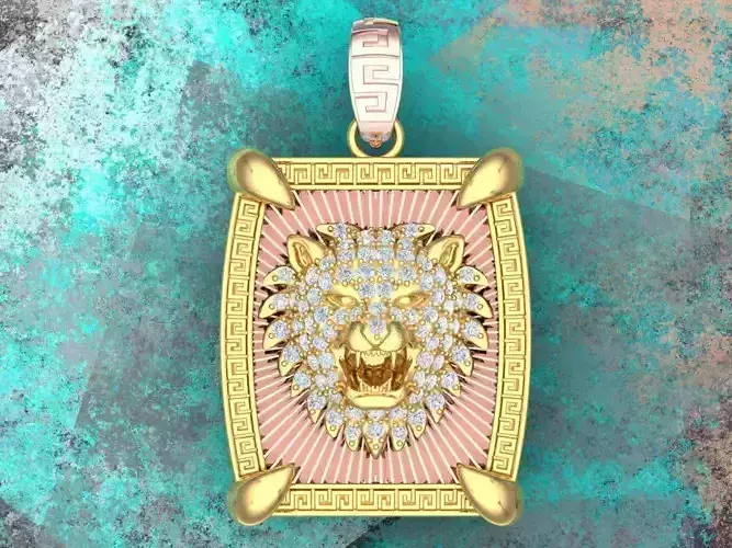 Tiger pendant - Lion pendant - N101224