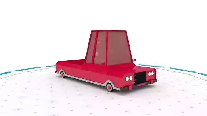 Mr Red - Low poly cartoon car