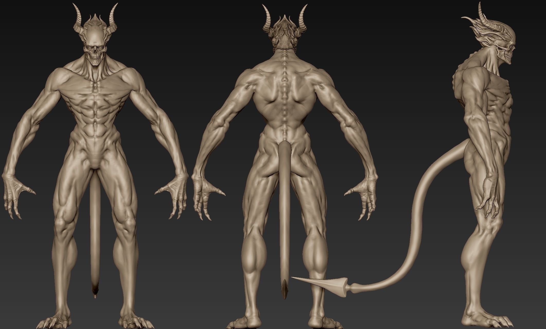 Skullhead Demon 3D model_13