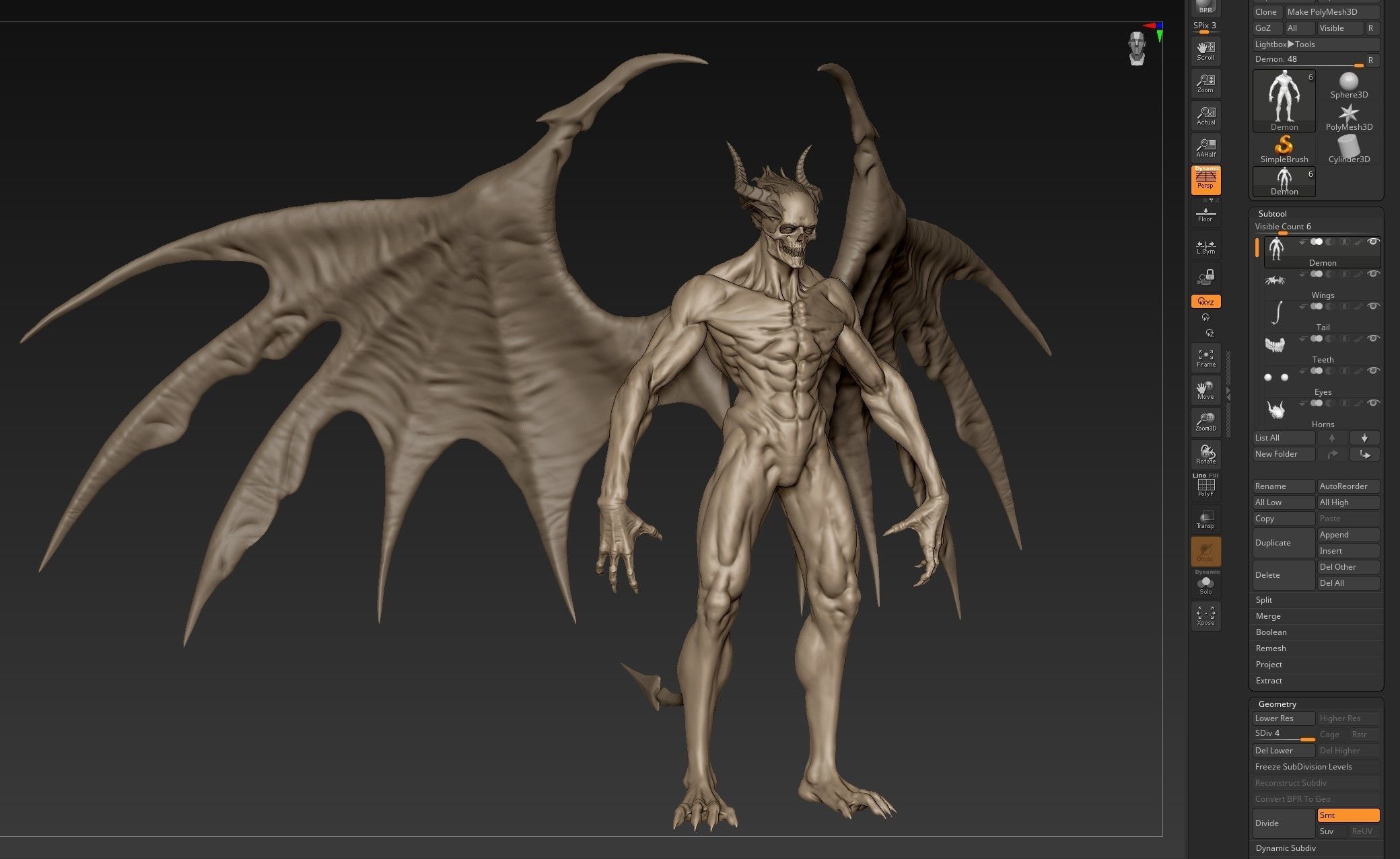Skullhead Demon 3D model_17