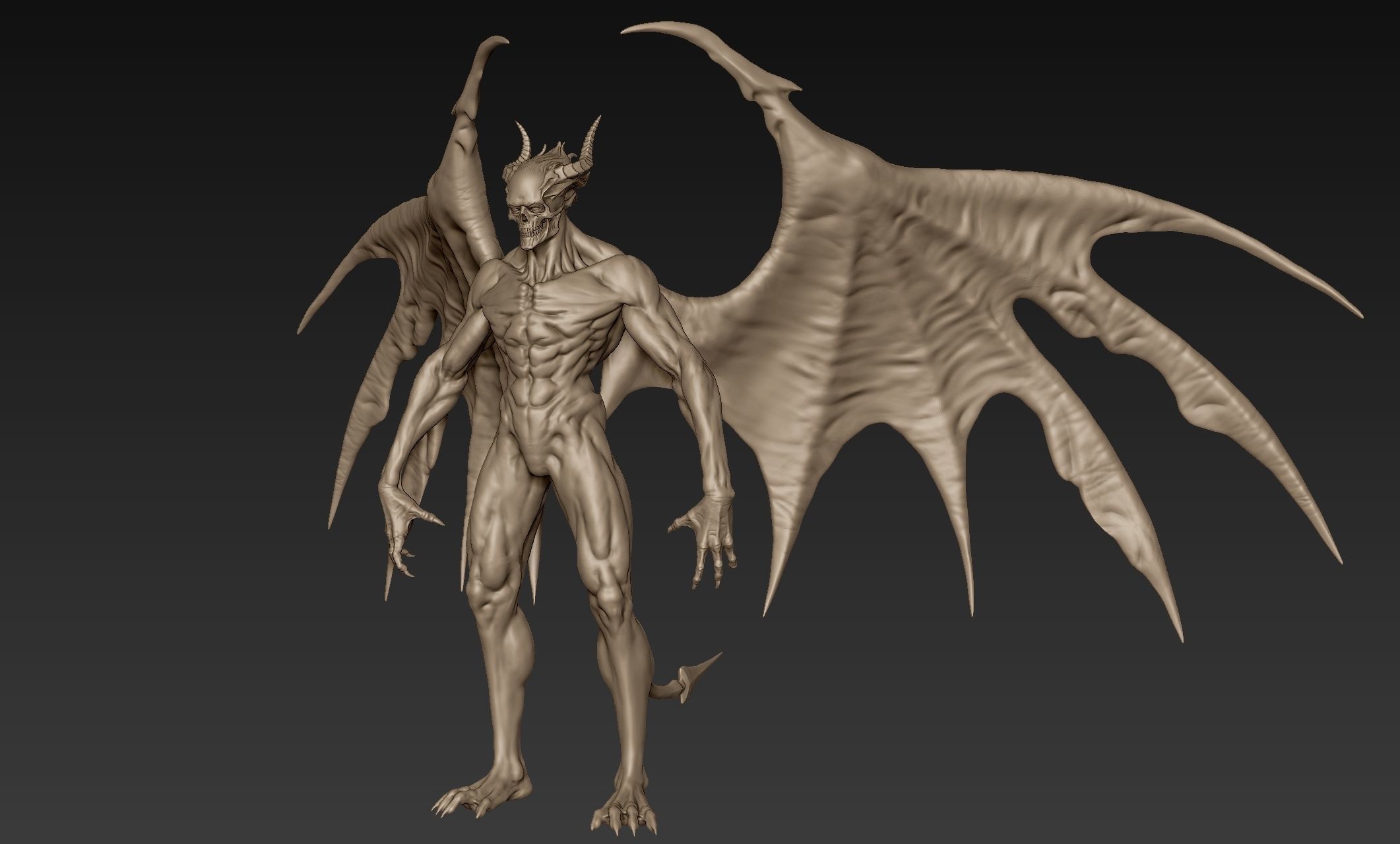 Skullhead Demon 3D model_3