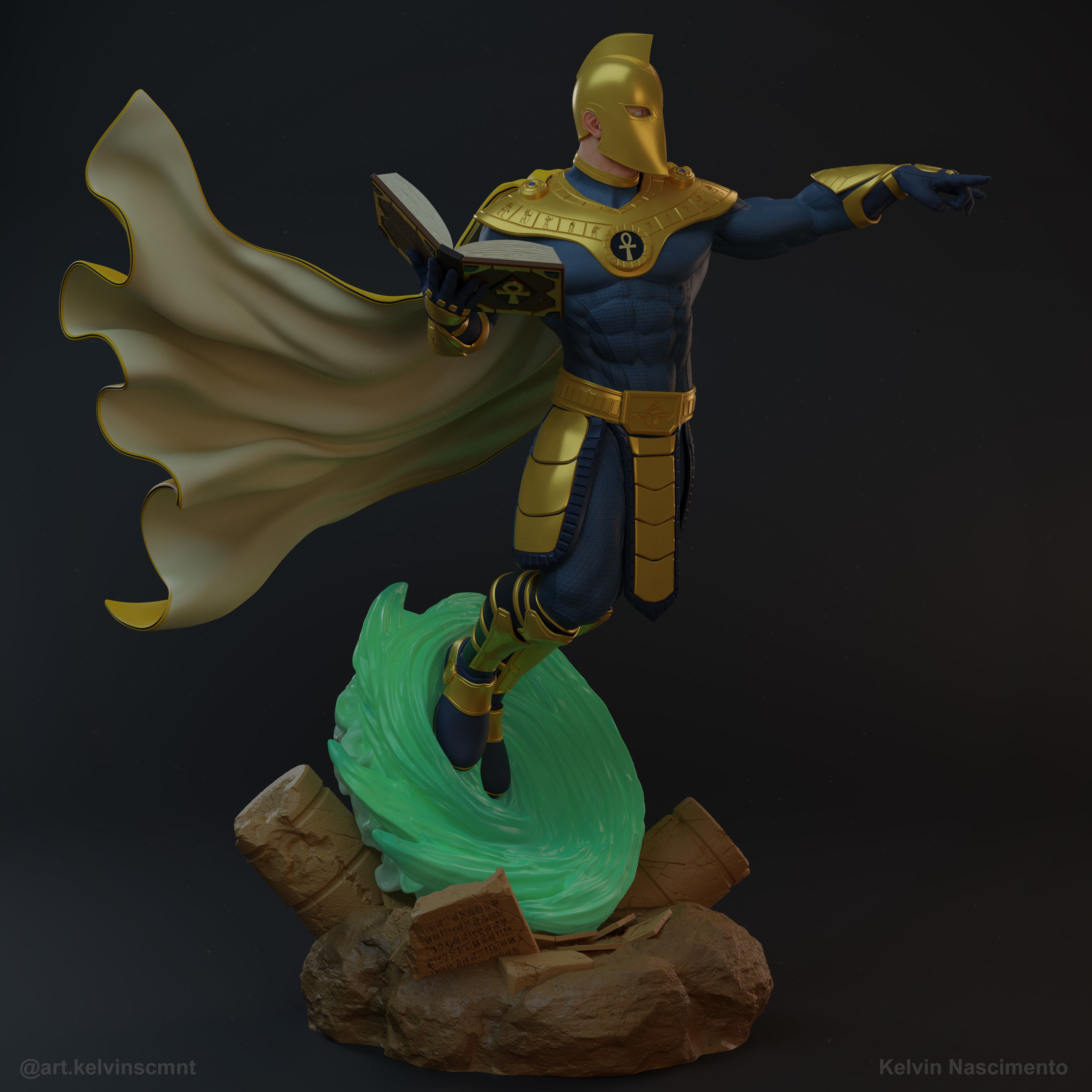 Dr Fate  Statue 3D print model_1