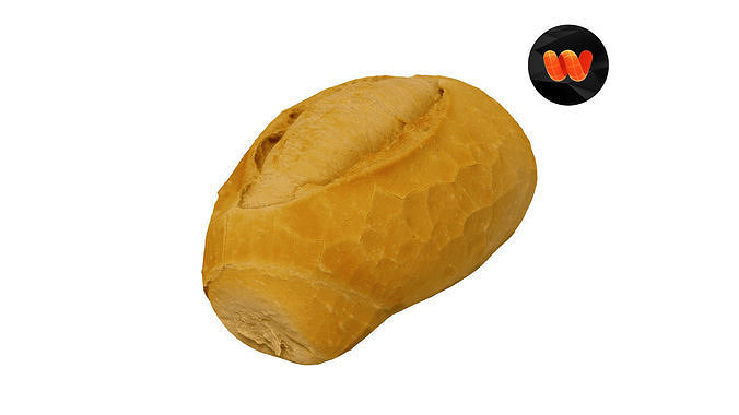 Bread Roll - Extreme Definition Scanned 3D model