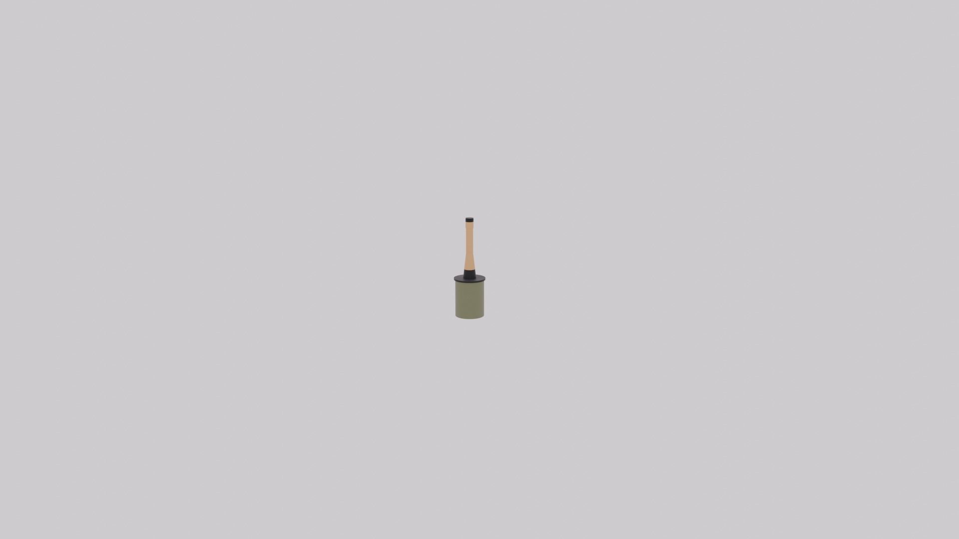 Stielhandgranate nail polish bottle Low-poly 3D model_4