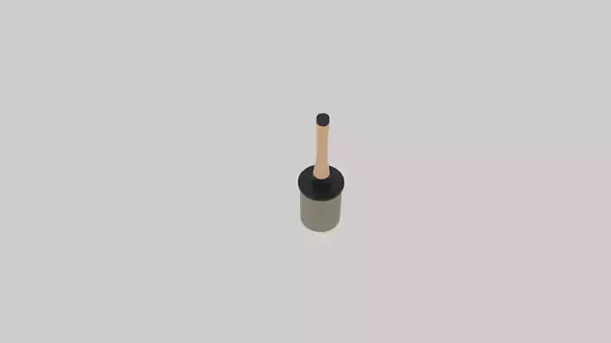 Stielhandgranate nail polish bottle Low-poly 3D model