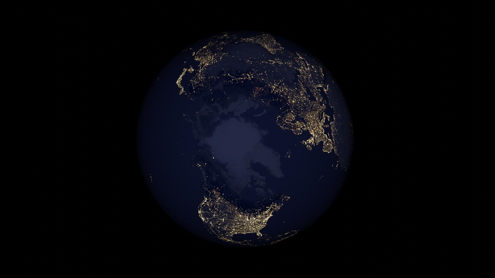 Earth Night time Low-poly 3D model_4