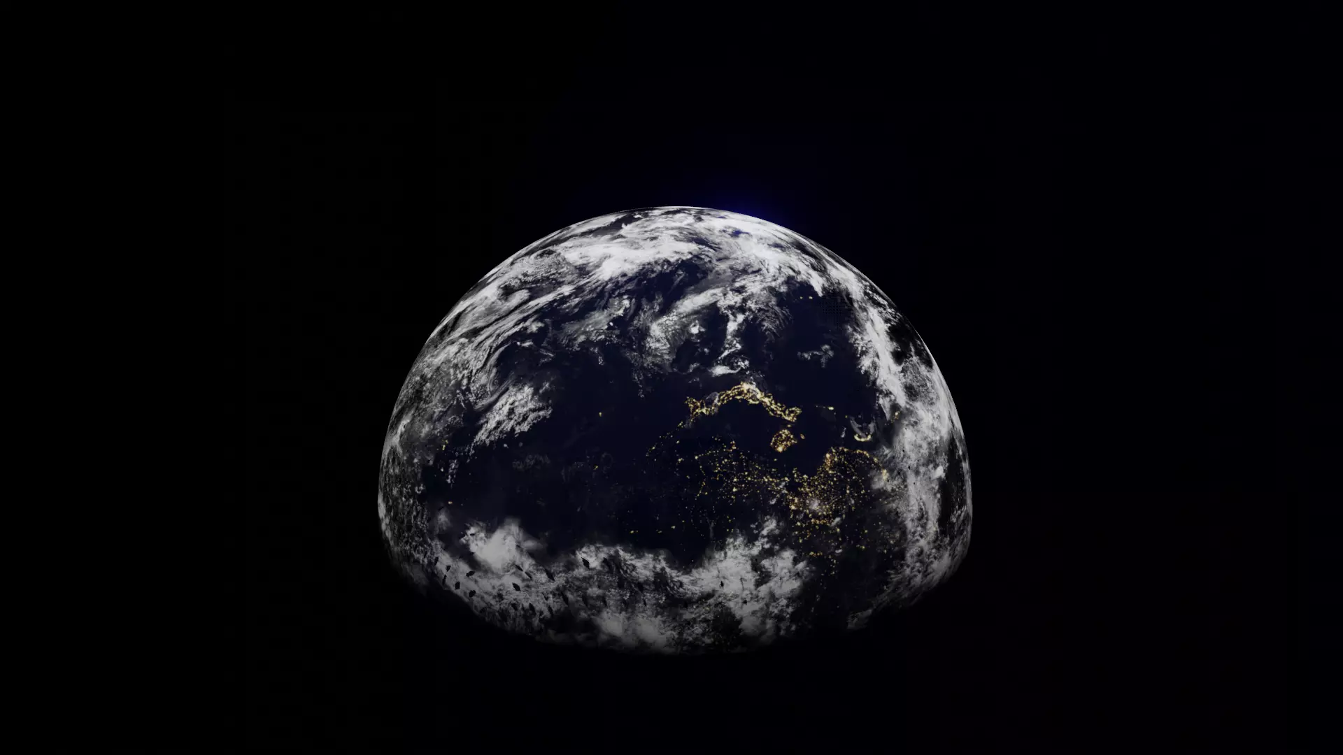 Earth Night time Low-poly 3D model_0