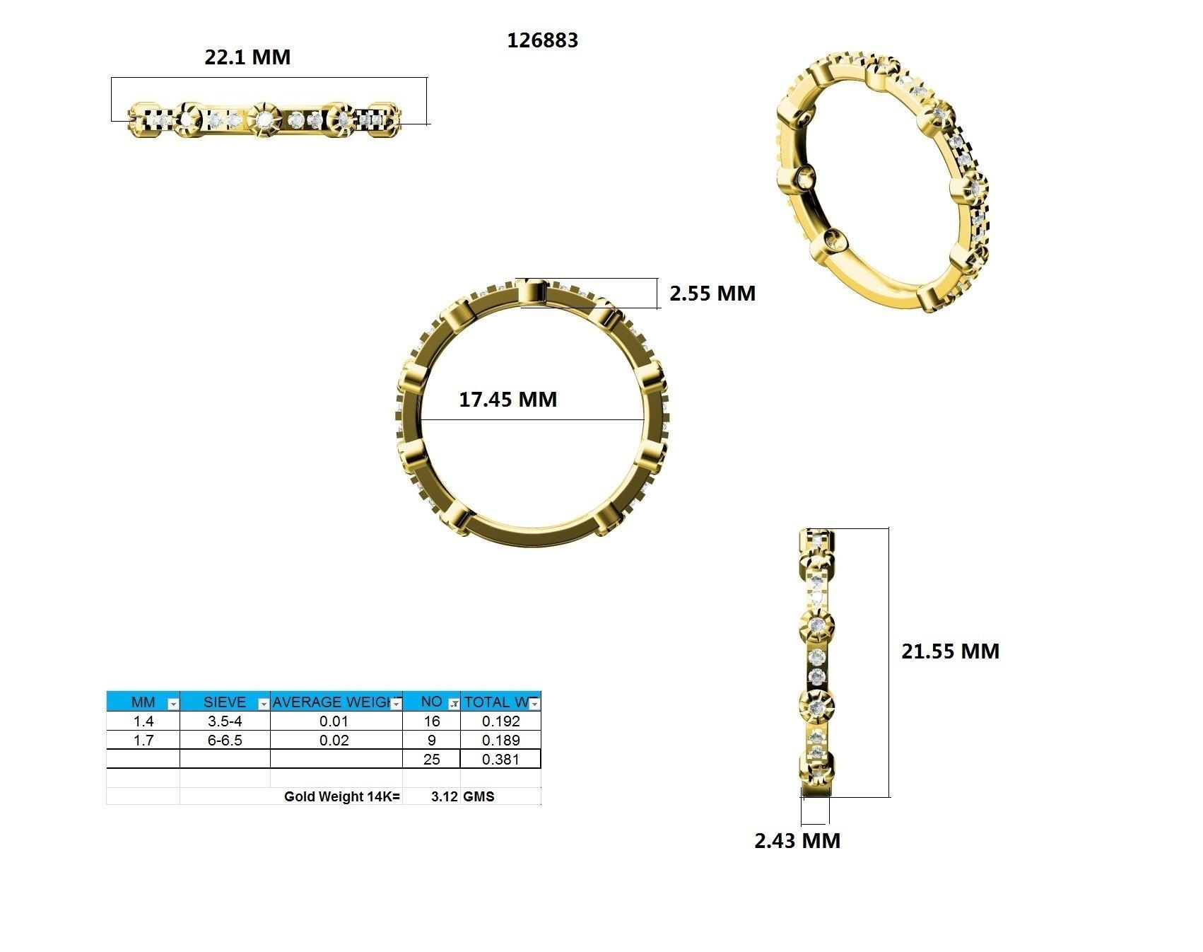 Ring - 126883 3D print model_12