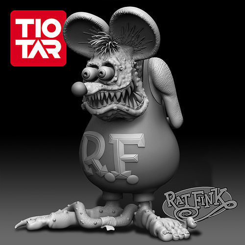 Rat Fink 3D print model
