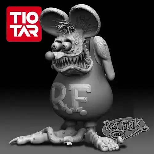 Rat Fink 3D print model