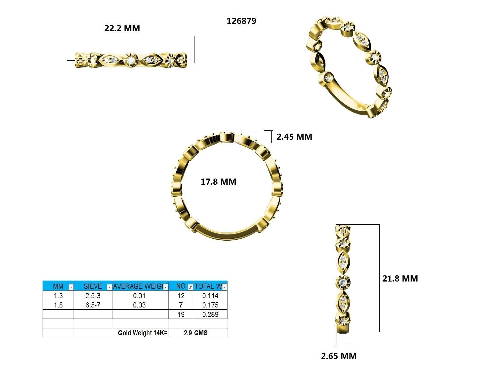 Ring - 126879 3D print model_12