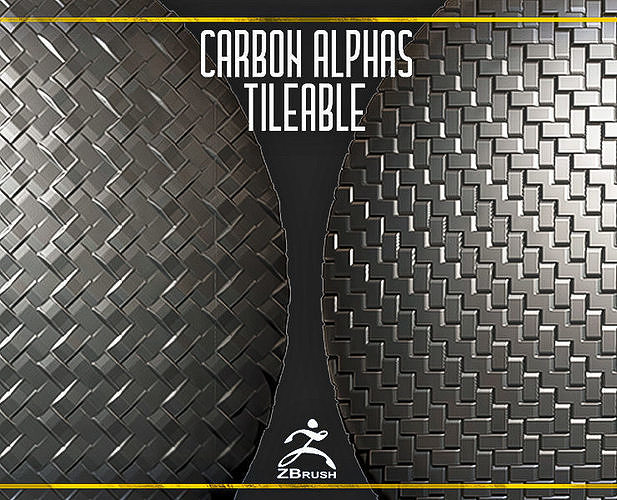 Carbone Alphas Tileable for ZBrush 3D model
