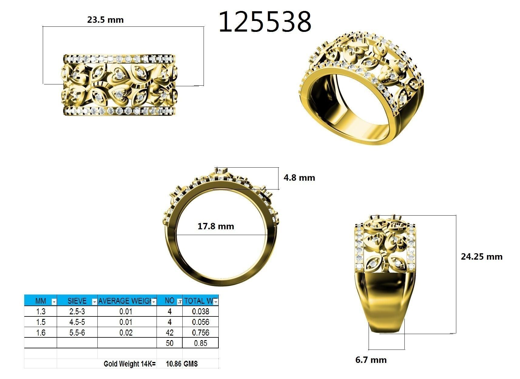 Ring - 125538 3D print model_12