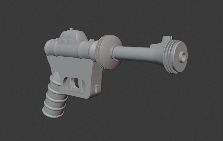 scifi guns 3D model_3